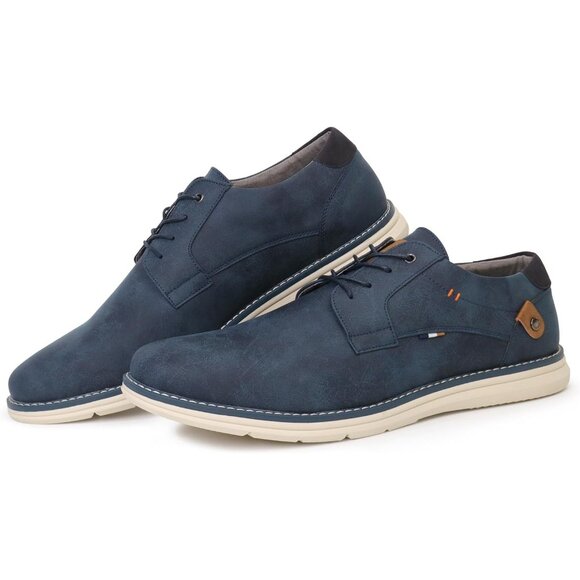 ?Men\'s Business Dress Oxford Navy Shoes Casual Comfort Lace-Up Closed Toe main image 5